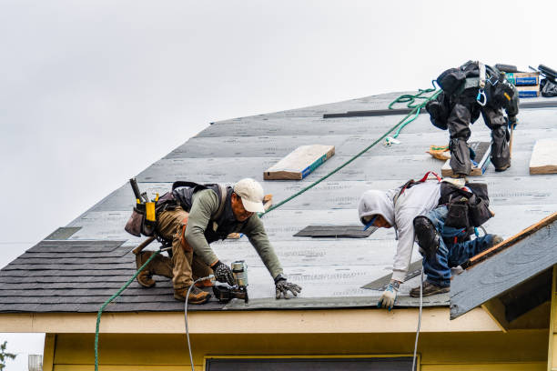 Professional Roofing technician working in Stanwood, MI